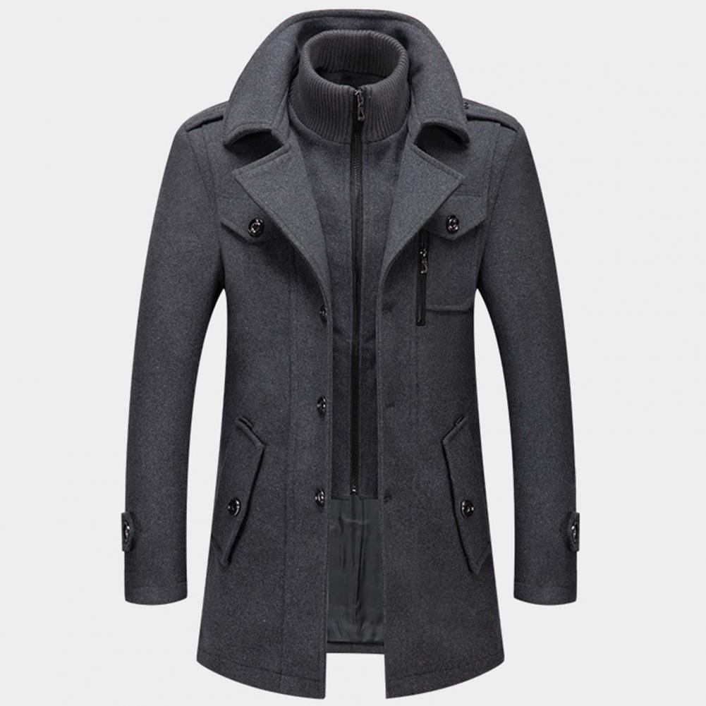 Veste d'hiver pour homme aux lignes épurées, disponible en gris, noir et marron