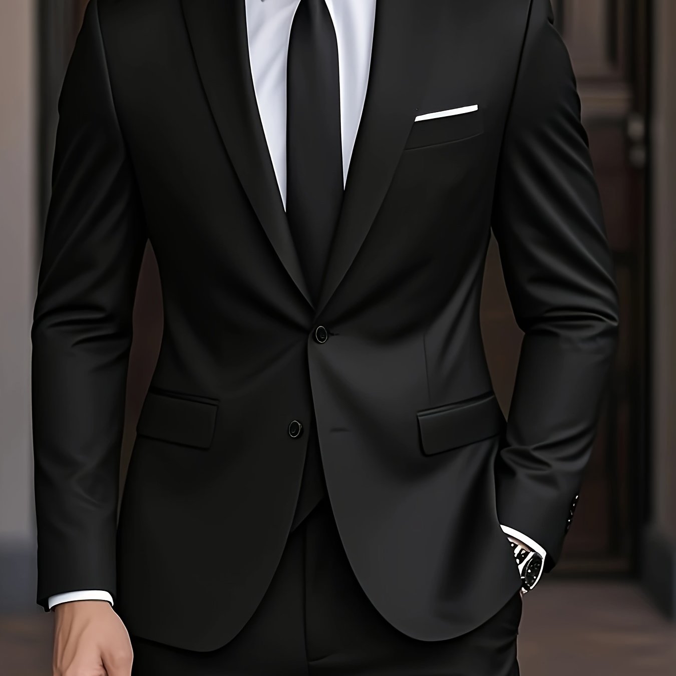 Costume deux pièces coupe slim pour homme en bleu marine