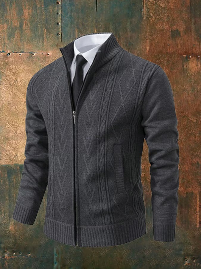 Chemise d'hiver pour homme à col à revers en coloris beige, gris et noir