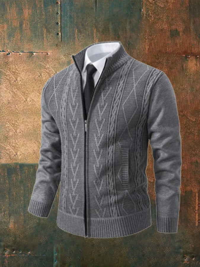 Chemise d'hiver pour homme à col à revers en coloris beige, gris et noir