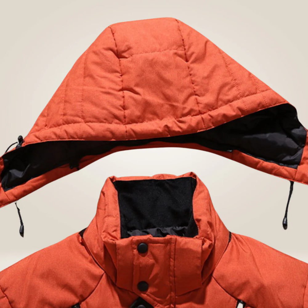 Veste d'hiver en duvet pour homme avec capuche amovible et coupe épurée