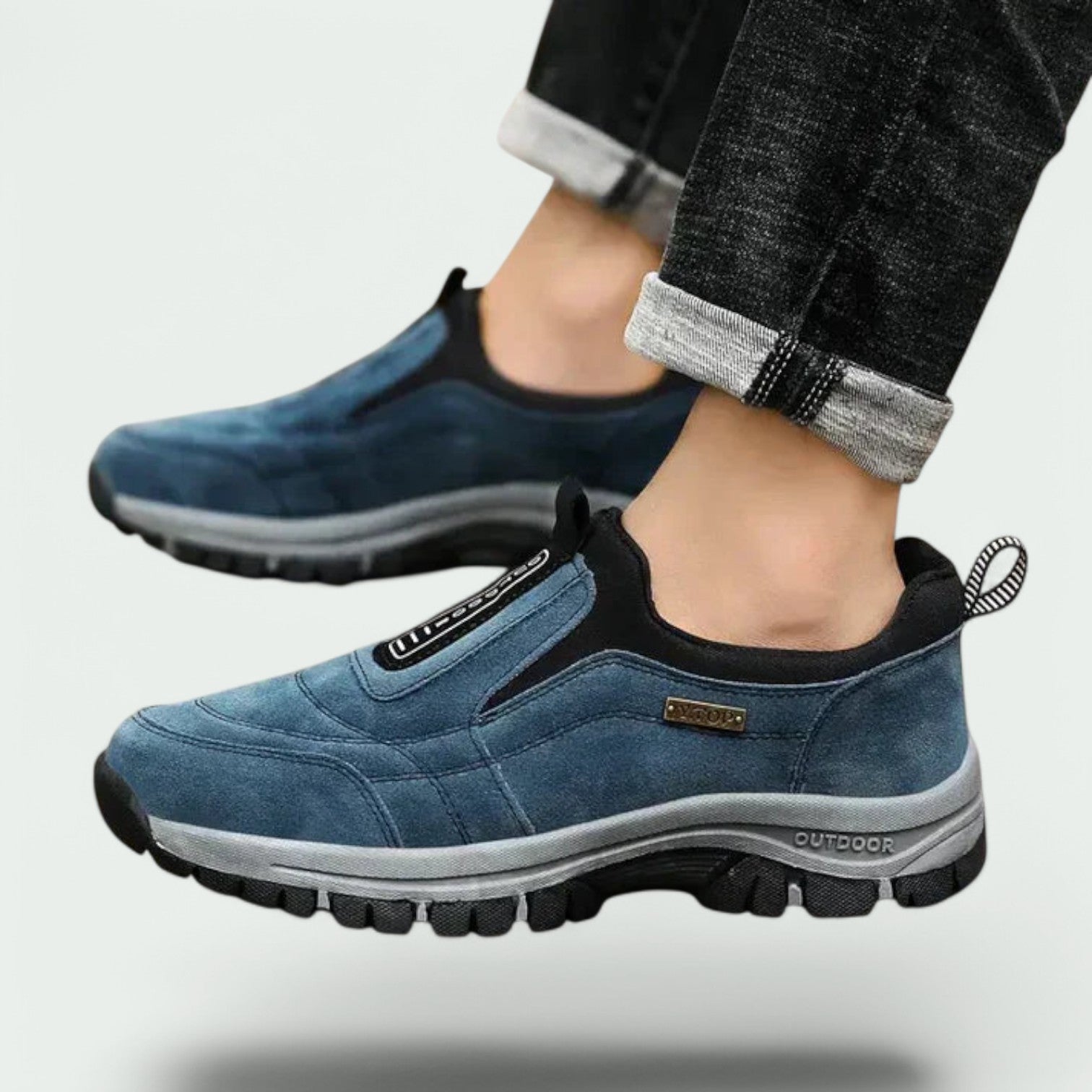 Chaussures de promenade orthopédiques pour homme à semelle antidérapante