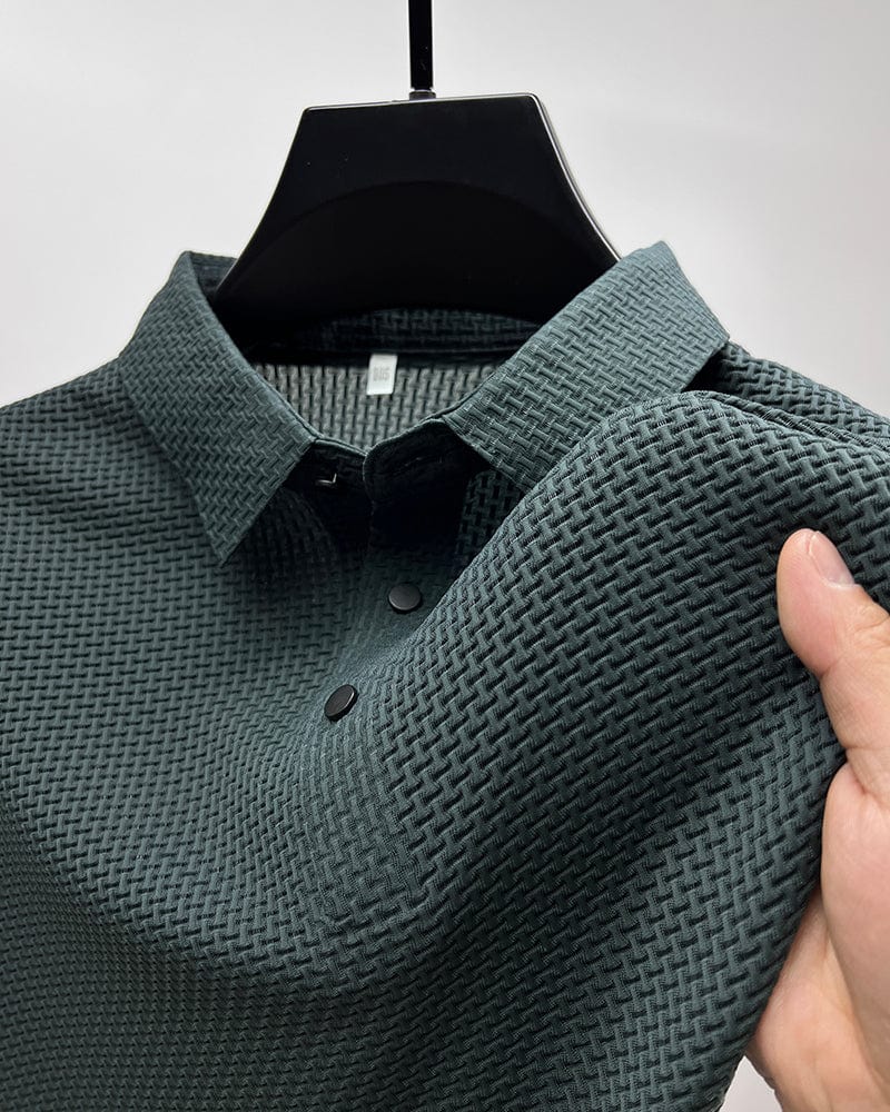 Polo pour homme au motif élégant et tissu respirant, décliné en plusieurs coloris