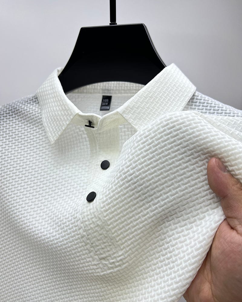 Polo pour homme au motif élégant et tissu respirant, décliné en plusieurs coloris