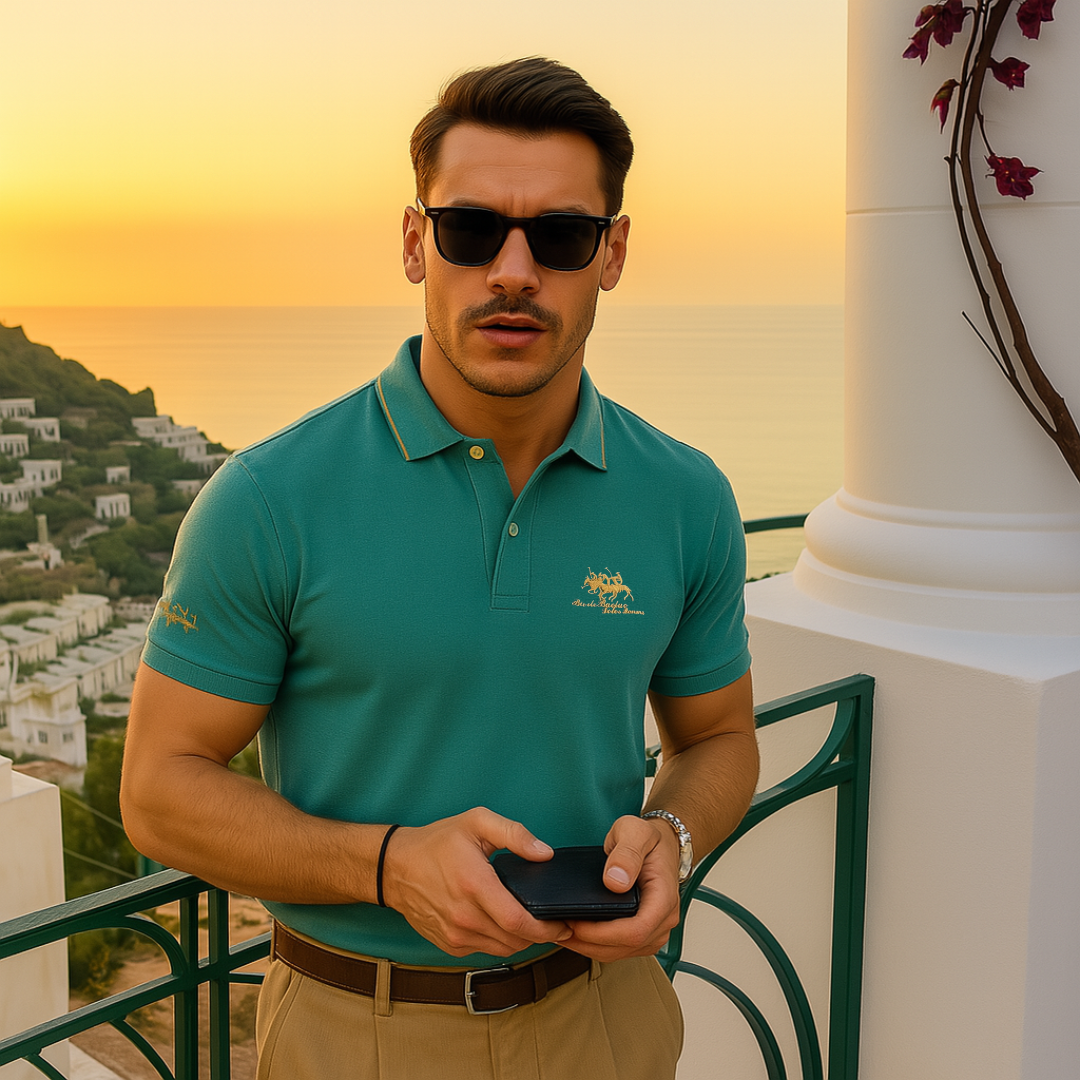 Polo moderne à manches courtes pour homme, coupe ajustée, disponible en plusieurs coloris