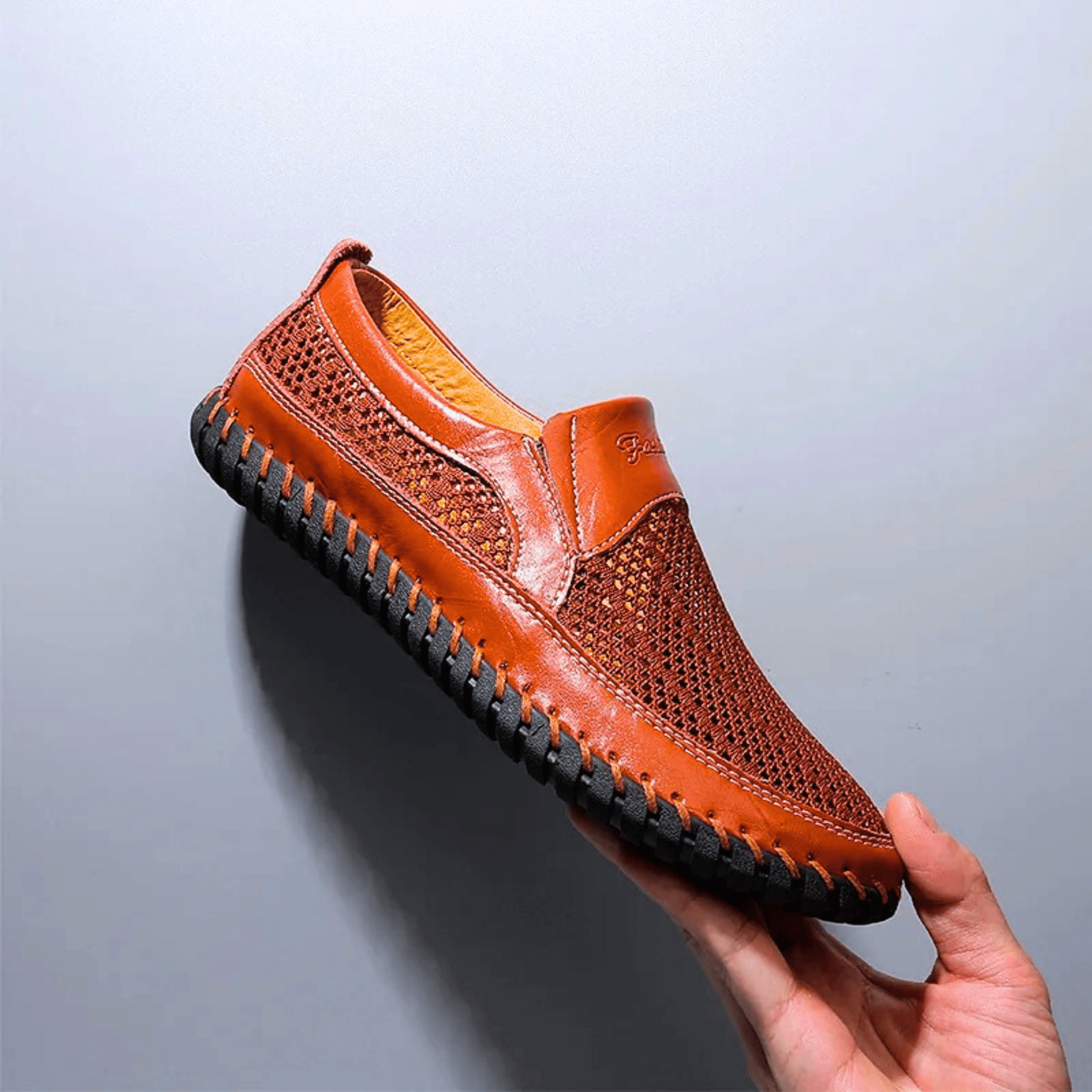 Chaussures à enfiler texturées pour homme à la silhouette équilibrée